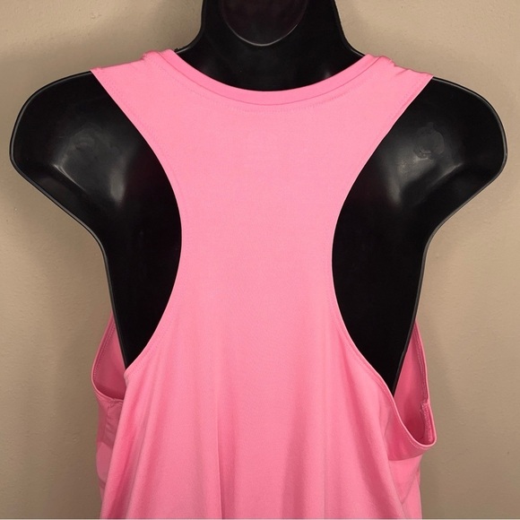 XL ATHLETIC WORKS BARBIE NEON PINK TANK SLEEVELESS STRETCH ACTIVEWEAR - Picture 7 of 12